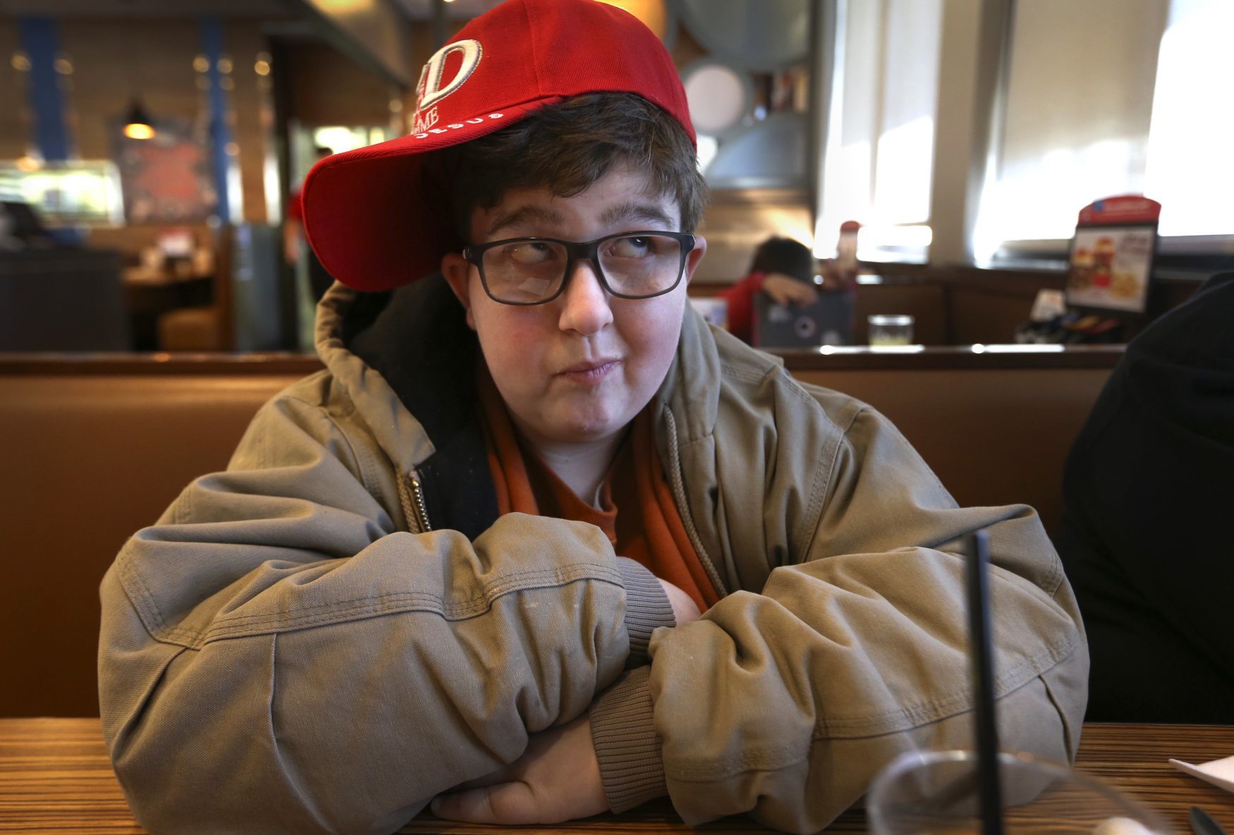 Cap sideways